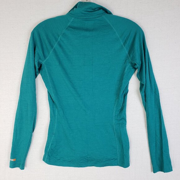 Icebreaker Bodyfit 200 Base Layer 1/4 Zip New Zealand Merino Wool Teal size S - Picture 5 of 11